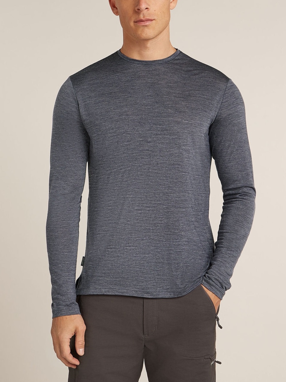 Icebreaker Sz M Merino 260 Grey Base Layer Long Sleeves Shirt